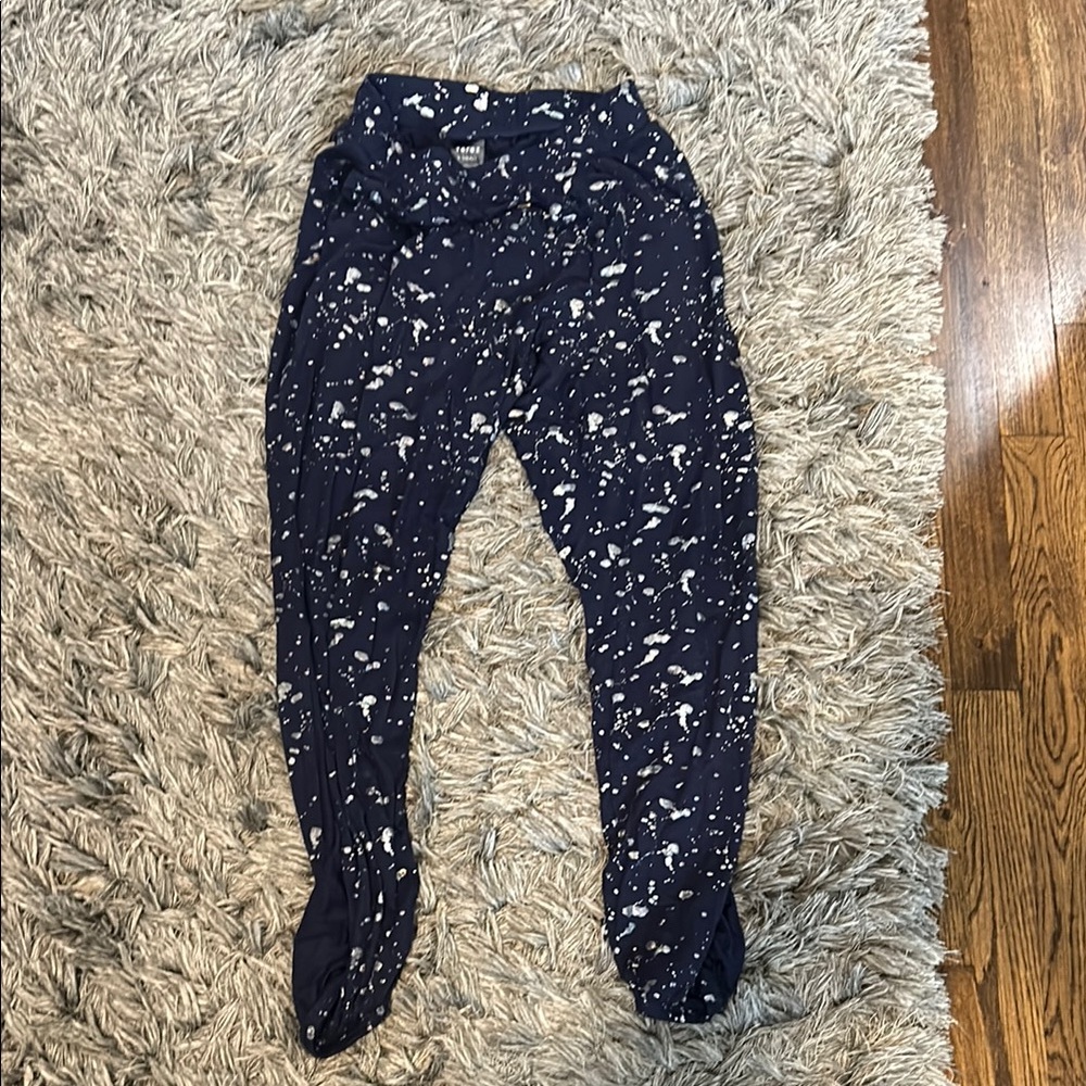 Navy Blue Splatter Print woman’s Bottoms